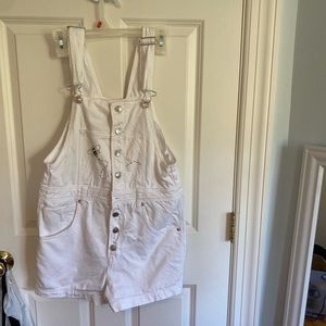 HOMEMADE EMBROIDERED WHITE OVERALLS